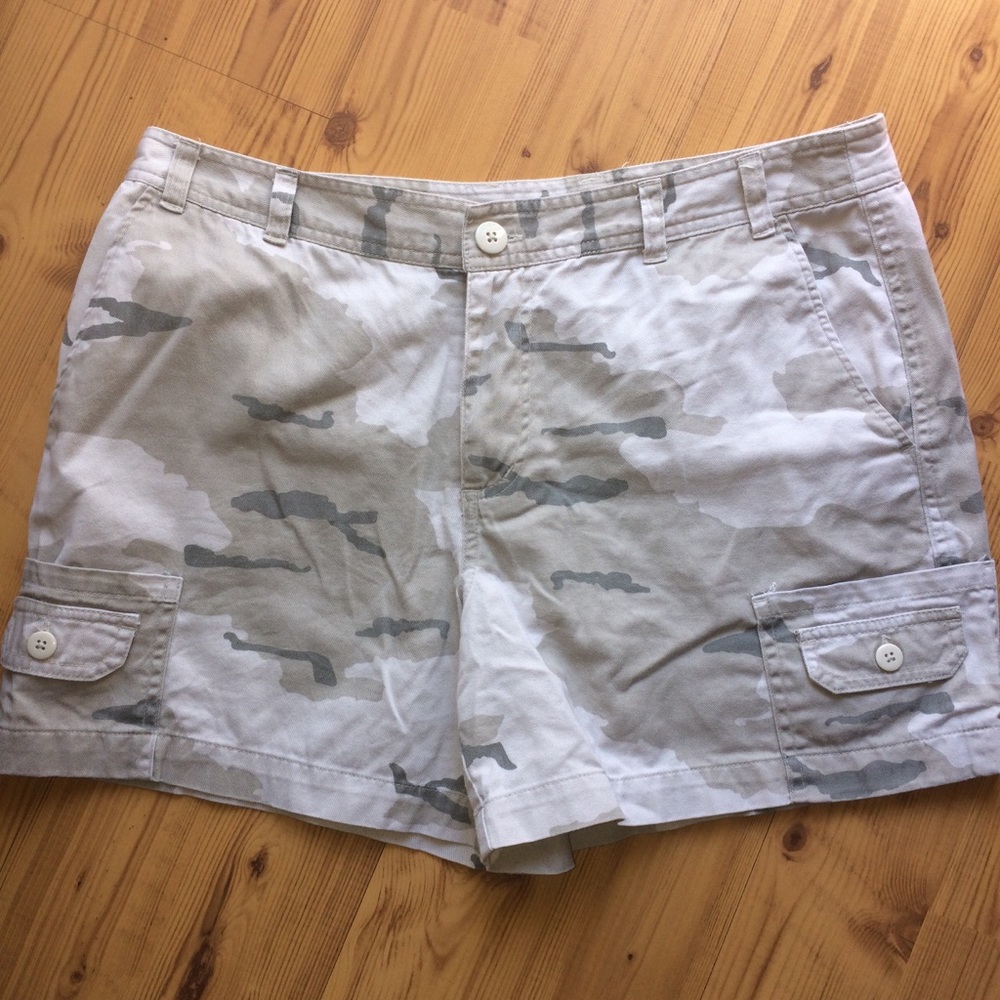 Allison Brittney Camouflage Denim Shorts